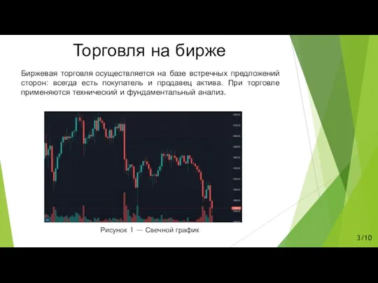 Торговля на бирже Биржевая торговля осуществляется на базе встречных предложений сторон: