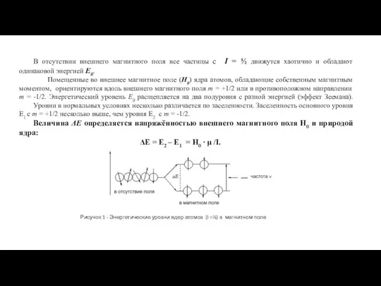 В отсутствии внешнего магнитного поля все частицы с I = ½