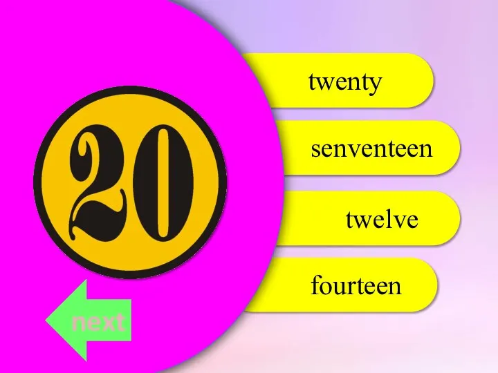 twenty twelve senventeen fourteen next