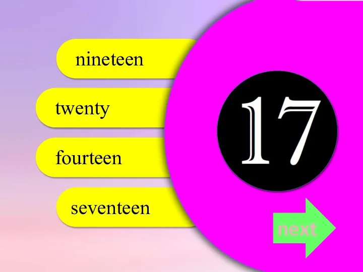 seventeen twenty fourteen nineteen next