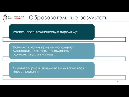 Образовательные результаты