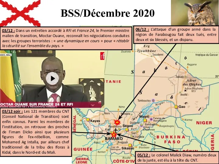 BSS/Décembre 2020 05/12 : Le colonel Malick Diaw, numéro deux de