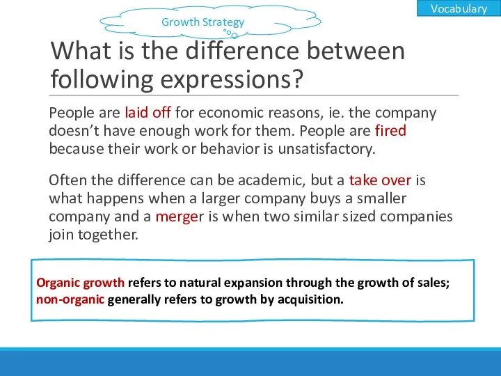 What is the difference between following expressions? Vocabulary Growth Strategy People