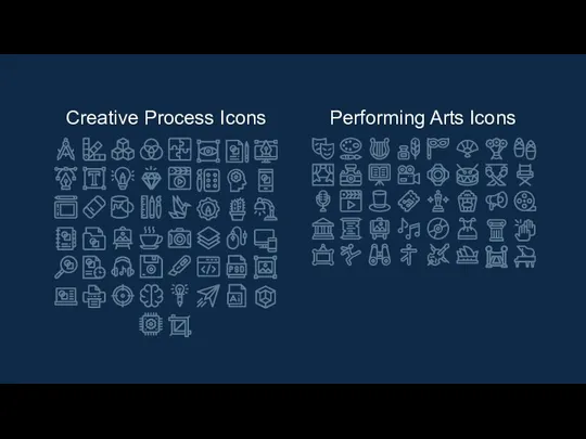 Creative Process Icons Performing Arts Icons