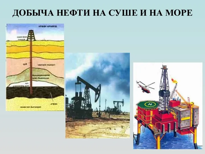 ДОБЫЧА НЕФТИ НА СУШЕ И НА МОРЕ