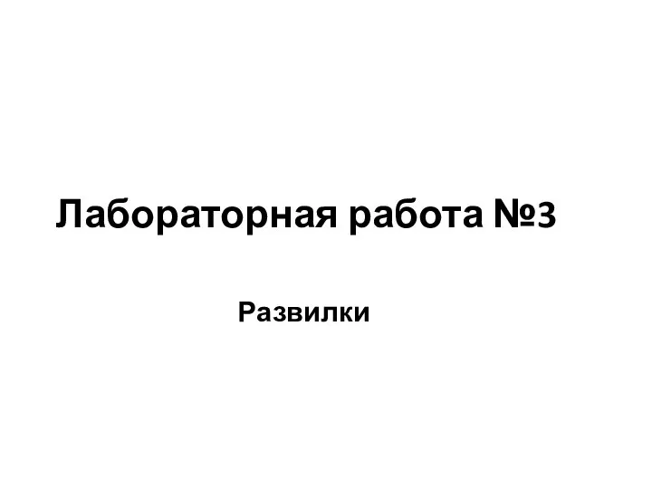 Лабораторная работа №3 Развилки