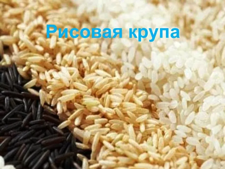 Рисовая крупа