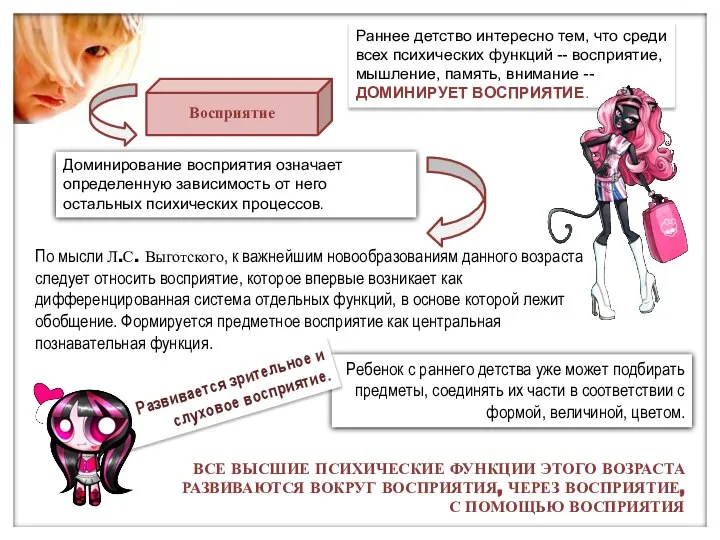 По мысли Л.С. Выготского, к важнейшим новообразованиям данного возраста следует относить