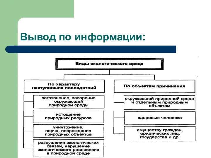 Вывод по информации: