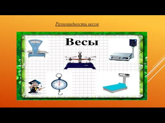 Разновидности весов