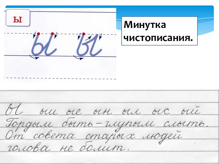 Минутка чистописания.