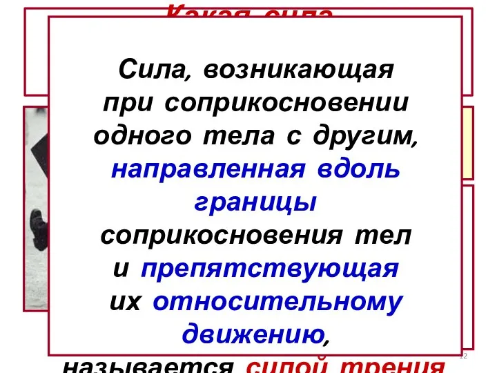 Какая сила изменяет скорость этих тел? Сила, возникающая при соприкосновении одного