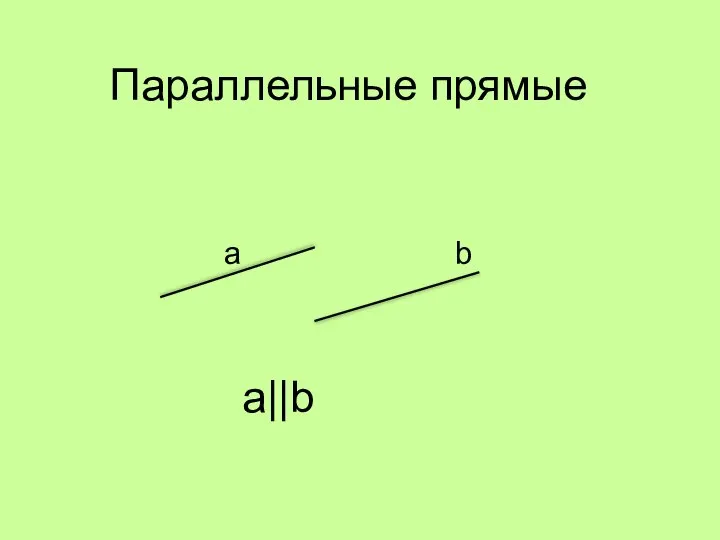 Параллельные прямые a b a||b