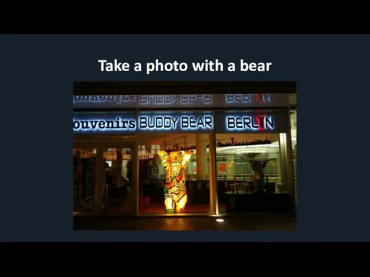 Take a photo with a bear