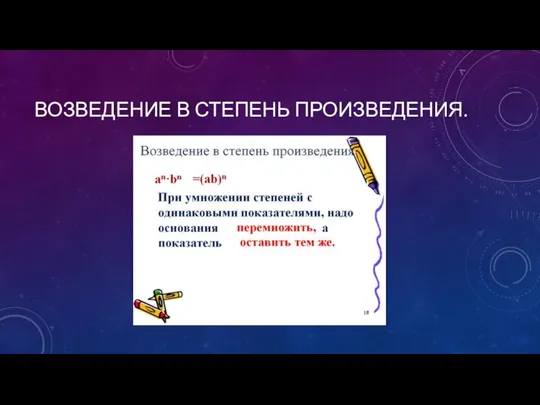 ВОЗВЕДЕНИЕ В СТЕПЕНЬ ПРОИЗВЕДЕНИЯ.