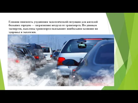 Главная опасность ухудшения экологической ситуации для жителей больших городов — загрязнение