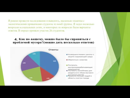 Я решил провести исследования и выяснить, насколько знакомы с экологическими привычками