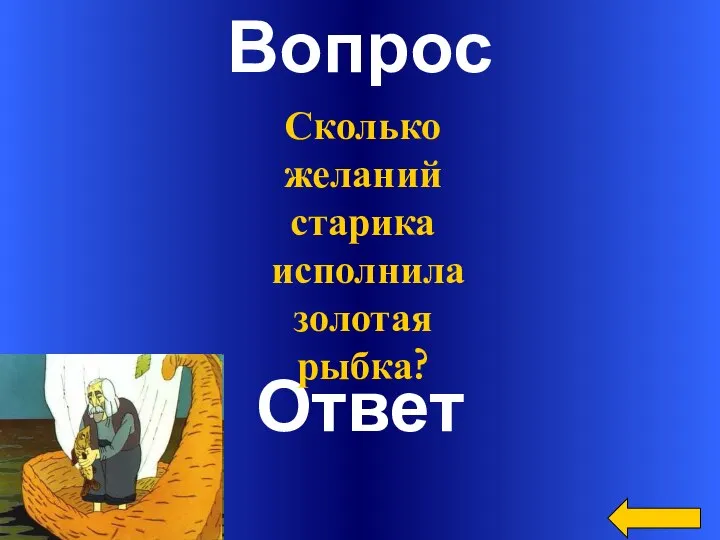 Вопрос Ответ Сколько желаний старика исполнила золотая рыбка?