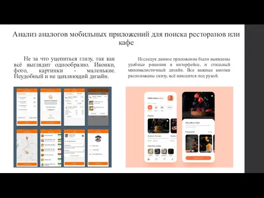 Анализ аналогов мобильных приложений для поиска ресторанов или кафе Не за