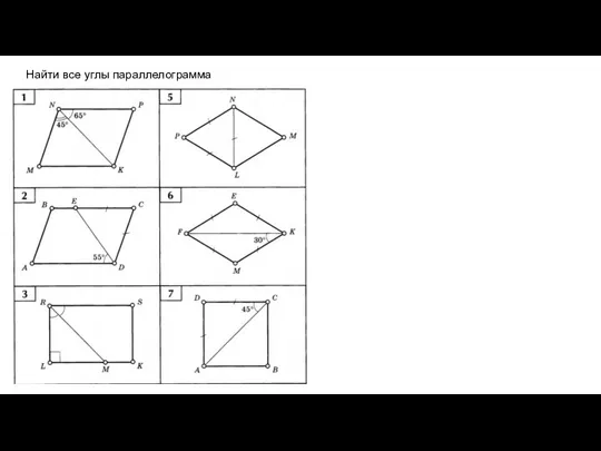 Найти все углы параллелограмма
