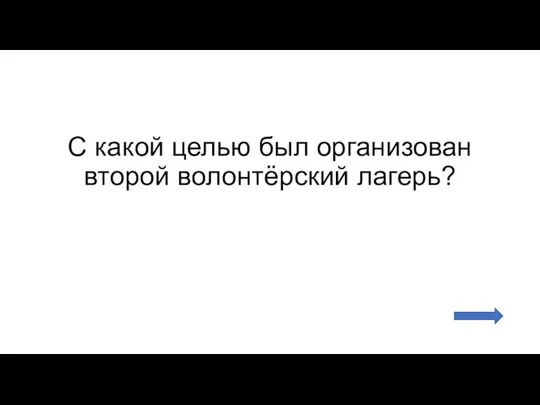 С какой целью был организован второй волонтёрский лагерь?