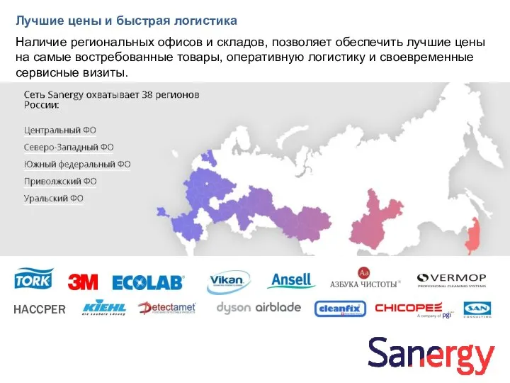 HACCPER Лучшие цены и быстрая логистика Наличие региональных офисов и складов,