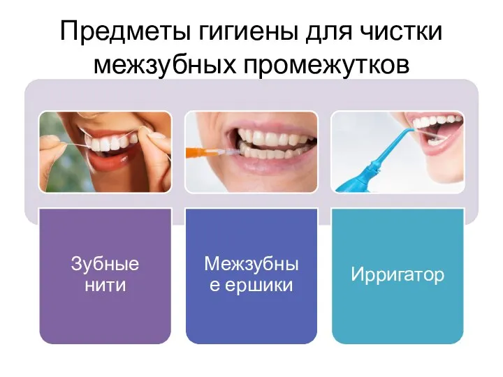 Предметы гигиены для чистки межзубных промежутков