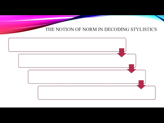 THE NOTION OF NORM IN DECODING STYLISTICS