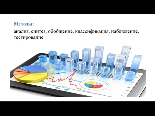 Методы: анализ, синтез, обобщение, классификация, наблюдение, тестирование