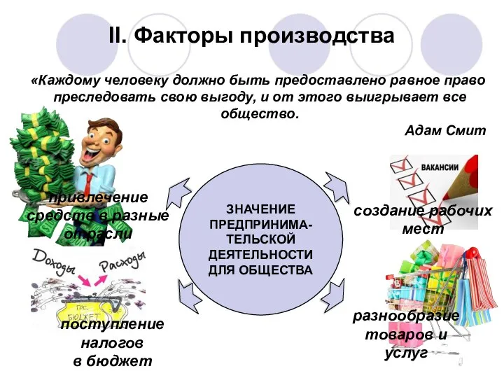 «Каждому человеку должно быть предоставлено равное право преследовать свою выгоду, и