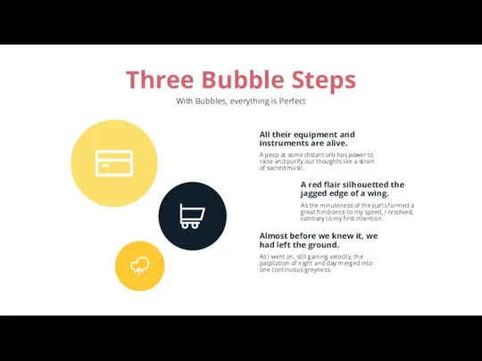 Three Bubble Steps With Bubbles, everything is Perfect All their equipment