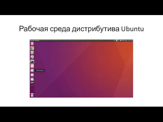 Рабочая среда дистрибутива Ubuntu