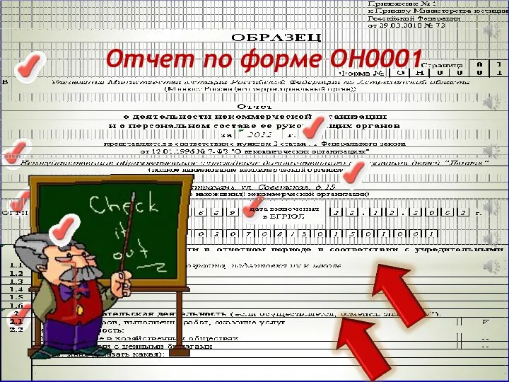 Отчет по форме ОН0001