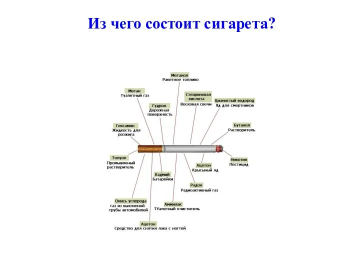 Из чего состоит сигарета?