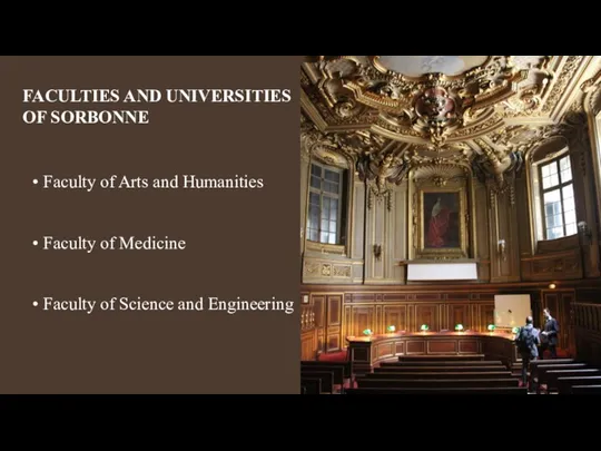 FACULTIES AND UNIVERSITIES OF SORBONNE • Faculty of Arts and Humanities