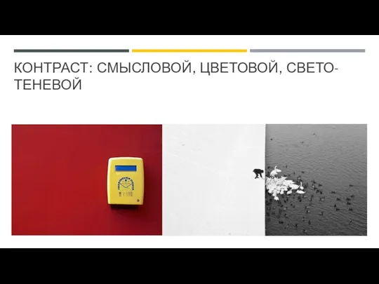 КОНТРАСТ: СМЫСЛОВОЙ, ЦВЕТОВОЙ, СВЕТО-ТЕНЕВОЙ