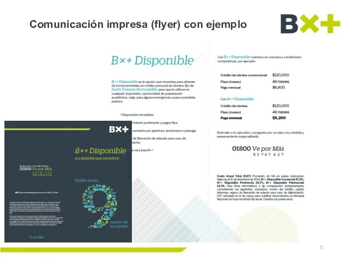 Comunicación impresa (flyer) con ejemplo