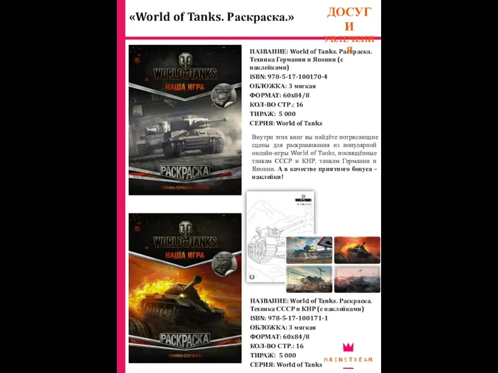 НАЗВАНИЕ: World of Tanks. Раскраска. Техника Германии и Японии (с наклейками)