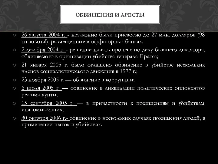 26 августа 2004 г. - незаконно были присвоено до 27 млн.