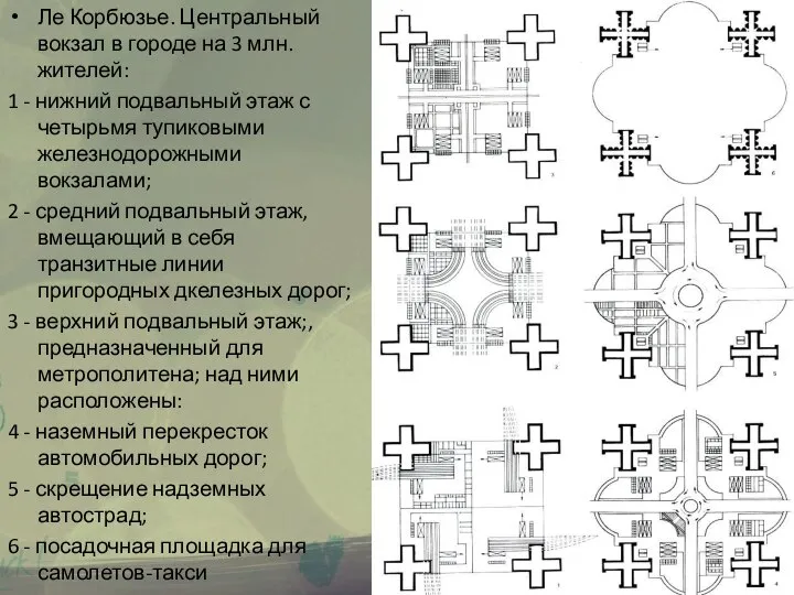 Ле Корбюзье. Центральный вокзал в городе на 3 млн. жителей: 1