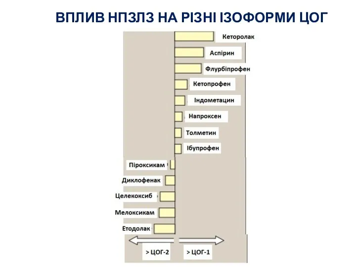 ВПЛИВ НПЗЛЗ НА РІЗНІ ІЗОФОРМИ ЦОГ