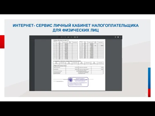 ИНТЕРНЕТ- СЕРВИС ЛИЧНЫЙ КАБИНЕТ НАЛОГОПЛАТЕЛЬЩИКА ДЛЯ ФИЗИЧЕСКИХ ЛИЦ