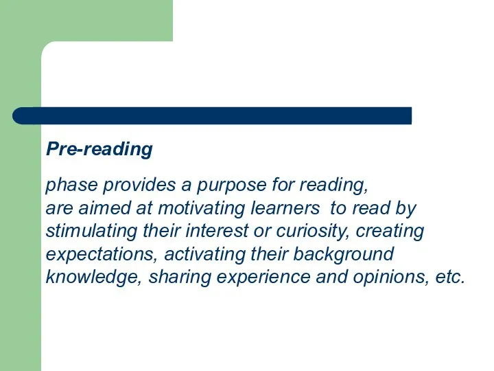 phase provides a purpose for reading, are aimed at motivating learners