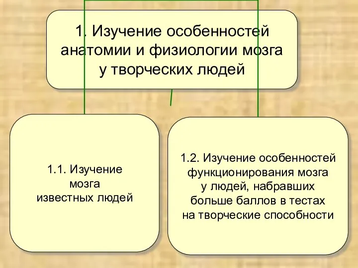 1. Изучение особенностей анатомии и физиологии мозга у творческих людей 1.1.