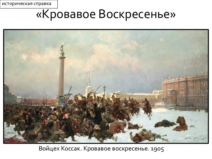 «Кровавое Воскресенье» Войцех Коссак. Кровавое воскресенье. 1905 историческая справка