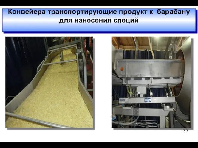 Typical Drying Process Issues Конвейера транспортирующие продукт к барабану для нанесения специй 7-7