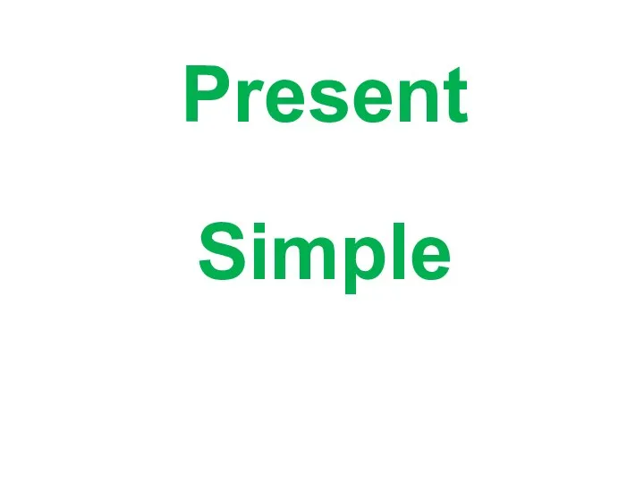 Present Simple