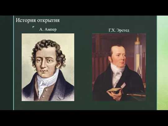 История открытия Г.Х. Эрстед А. Ампер