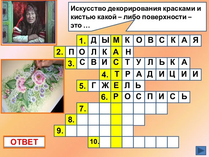 Искусство декорирования красками и кистью какой – либо поверхности – это