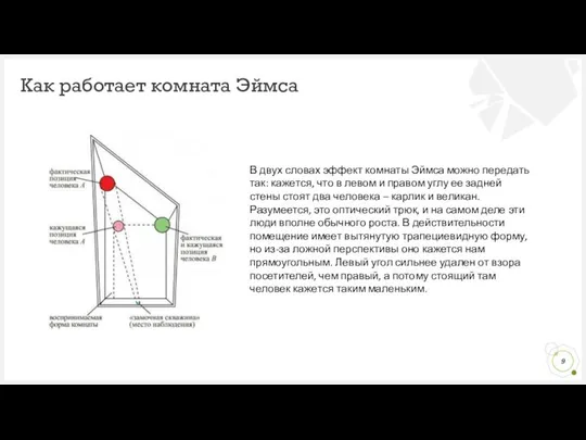 Как работает комната Эймса В двух словах эффект комнаты Эймса можно